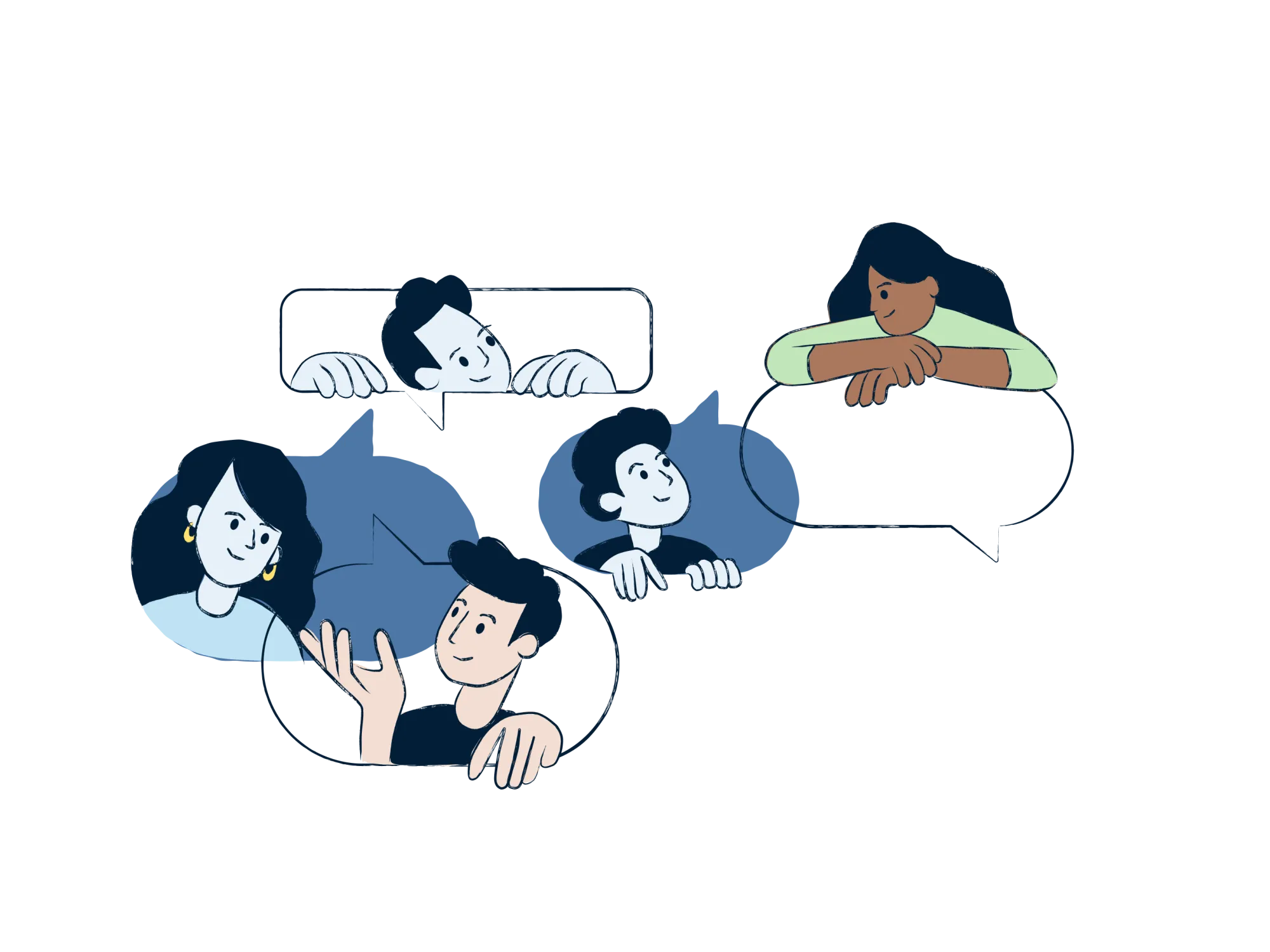 Recovery HUB Talking Illustration