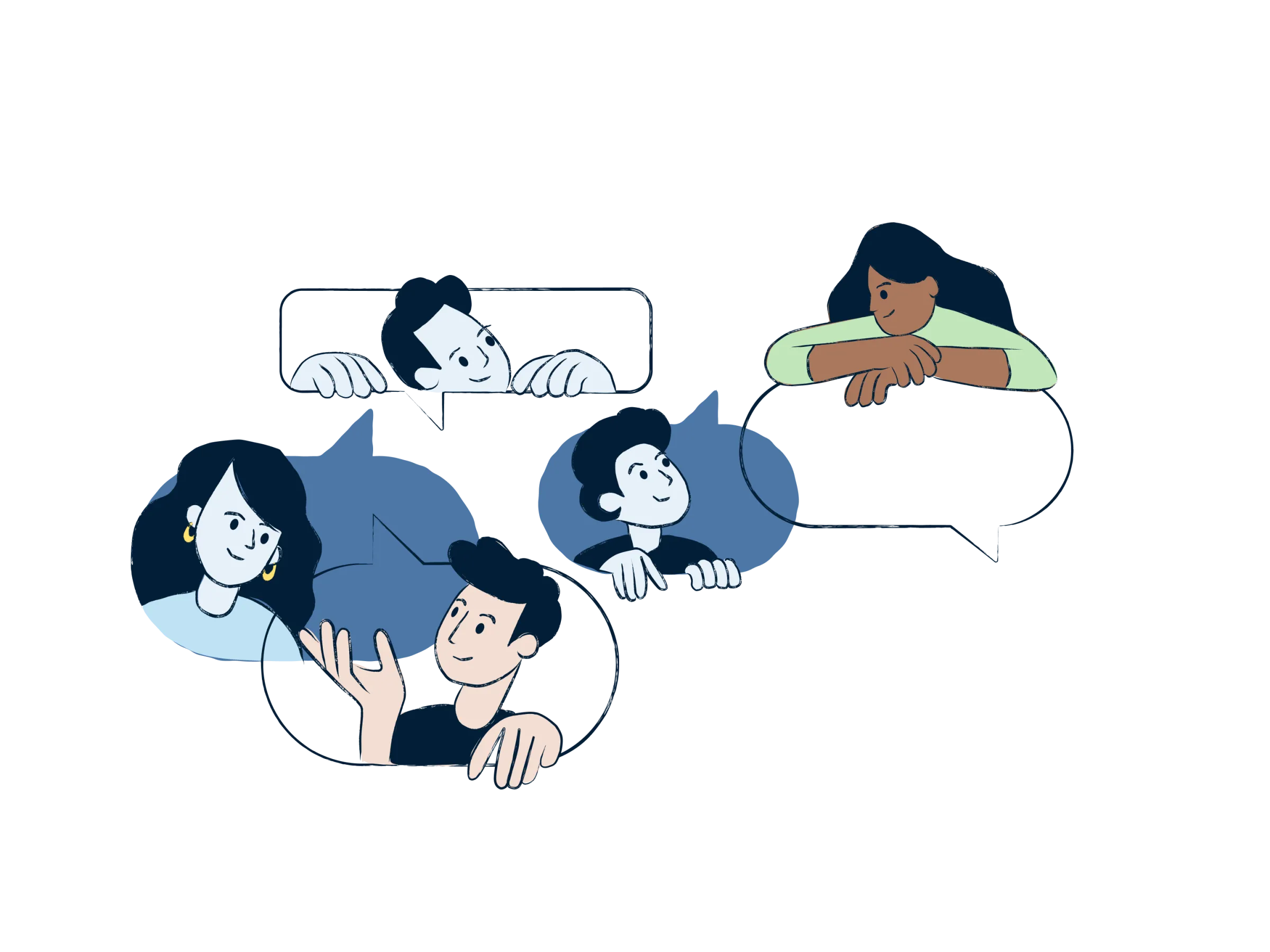 Recovery HUB Talking Illustration